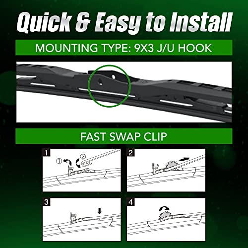 VIEW MAX Windshield Wiper Blades (QUIET) AllSeason Hybrid Blade, Automotive replacement