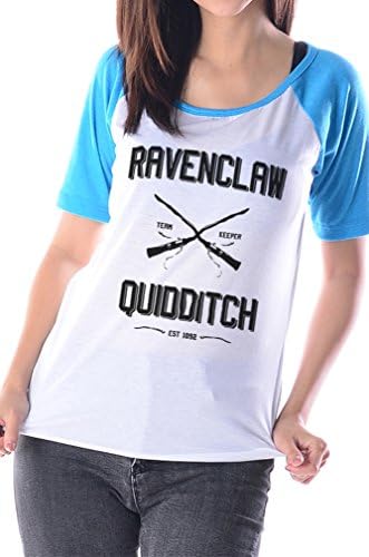 Harry Potter Women T-Shirt Ravenclaw Quidditch shirt Galaxyteehouse Short sleeve shirts Baseball Raglan Gift for Women X-Large