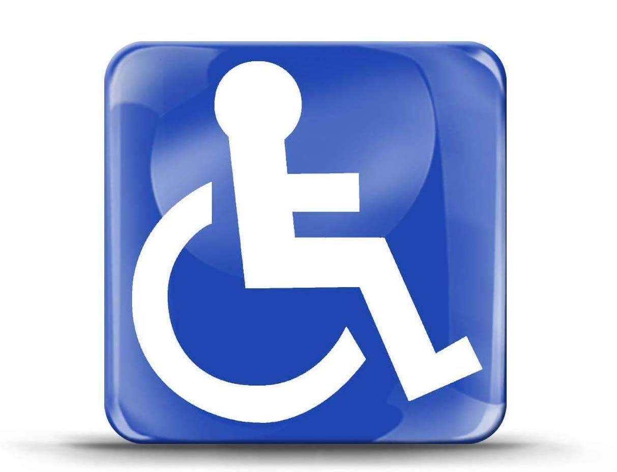 SkinoEu® 1 x 3D Waterproof 100% UV Protected Invalid Disabled Handicap Sign Wheelchair Auto Moto Windows Home Stickers KS 56