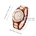 Bewell 100BG Wooden Watch Analog Quartz Light Weight Vintage Wrist Watch for Men (Red Sandalwood and Maple)