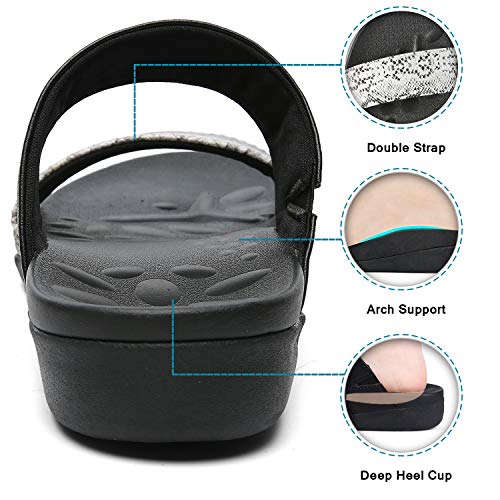 MEGNYA Ladies Orthopedic Healing Slides, Comfort Supportive Sandals for