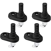 weideer 4Pcs 12V Mount Pin Switch Momentary Nickel Plated Universal Door Jamb Flange Light Hood Mount Switch with Rubber Boot for Car Boat K-025-L