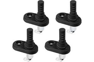 weideer 4Pcs Mount Pin Switch Nickel Plated Universal Door Jamb Flange Light Hood Mount Momentary Switch with Rubber Boot for