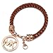 Women Retro Exquisite Luxury Charm Bracelets Leather Letter Brown