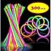 150 Ultra Bright Glow Sticks - 8" Necklaces / Bracelets Glow Stick With 150 Connectors - Total 300 Pcs- Bulk Party Pack Ultra Bright Glowsticks - 10 Hour Duration - Mixed Colors In 3 Tubes primary