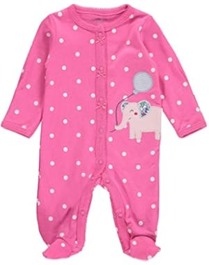 Baby Girls' Cotton Snap-Up Sleep & Play