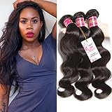 Unice 7a Indian Body Wave Virgin Hair Bundles Unprocessed Human Hair Weave Natural Color (20 22 24, Natural Color)