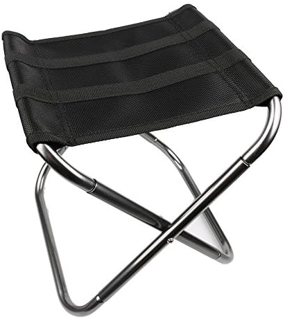 JFQ Portable Outdoor Camping Folding Chair Quickly-Fold Side Chair Oxford Cloth with Carry Bag （Black,Unfold Size：10.6*9.45*9 inch)