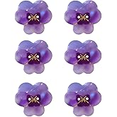 Purple Pansy Shaped Buttons for Crafts,Acetate Button for Clothes,Buttons for Sewing,Button Bulk,Pack of 6