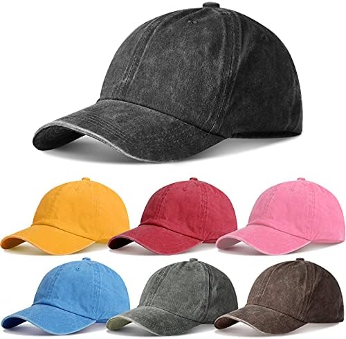 5 Pack Washed Plain Baseball Cap Distressed Dad Hat Unisex Golf Hat Adjustable 5 Pieces Vintage Washed Plain Baseball Cap Distressed Dad  main image 2