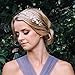 SWEETV Bohemian Headpiece Crystal Pearl Bridal Hair Vine Flower Halo Wedding Headband Tiara