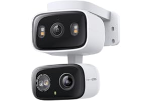 Tapo 2K 3MP Indoor/Outdoor Dual Lens Pan/Tilt Security Camera – 125° Wide-Angle + 6mm Telephoto, Free Person/Vehicle Detection, 360° View, SD/Cloud, Works w/Alexa & Google Assistant – HybridCam Duo