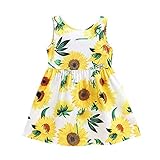 Dhasiue Girls Dress Kid Floral Sleeveless Cotton Sundress Summer Girl Clothes Si