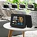 Kalawen Weather Station and Projection Alarm Clock Color Multifunctional Time Date Weekday Temperature Humidity LCD Display (Projection Clock)