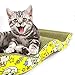 Cat Toy, PYRUS Pet Corrugated Cardboard Cat Scratching Pad with Catnip Cat Cardboard Sofa Ultimate Cat Lounge (W-Shaped)