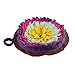 Per Dog Snuffle Mat Round Snack Feeding Slow Feeders Sniffing Nosework Training Pad Fun Playmat Toys for Dog Relieve Stress 18IN-Purple