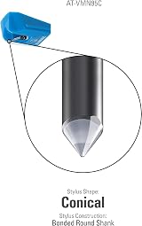 Audio-Technica VMN95C Conical Replacement Stylus VM95 Series Blue view 2