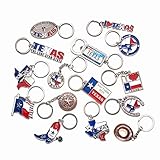 Texas Bundle Souvenir Gift Keychain 15 Pack-Texas Cowboy,Texas Lone Star on Texas State Map, Don't Mess with Texas, I Love Texas, Longhorn, Texas Seal, Texas Bottle Opener, Texas Cowboy Boot & More