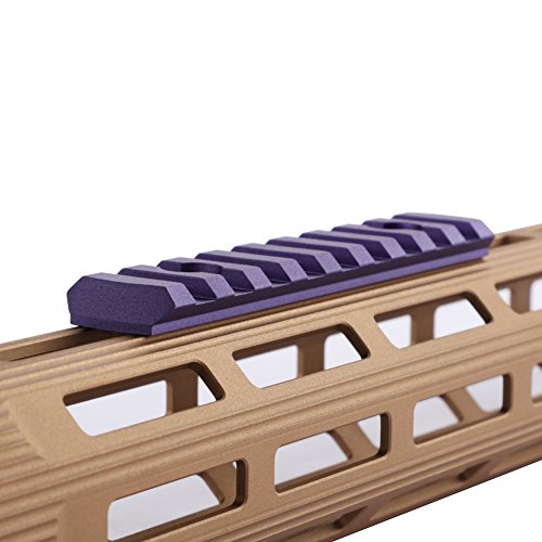 TuFok M-lok Picatinny Rail Section - Low Profile Rifle Rail Attachment, Mlok Rail Aluminum(9-Slot,Purple) - Thumbnail 4