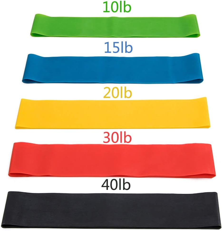 Yiyi Kang Resistance Bands, Core Balance Resistance Bands, Skin-Friendly Resistance Fitness Exercise Loop Bands with 5 Different Resistance Levels - Ideal for Home, Gym, Yoga, Training