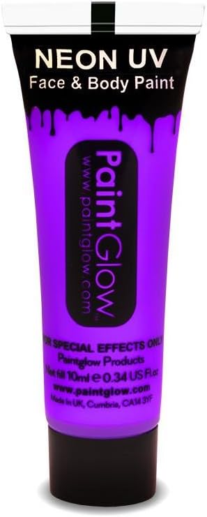 PaintGlow, Neon UV Face & Body Paint, Violet, 13ml