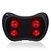 Massager Pillow shiatsu Deep Kneading Massage Pillow 4 Rollers with Heat for car, Home, Office; for Neck, Shoulder, Back (Black)