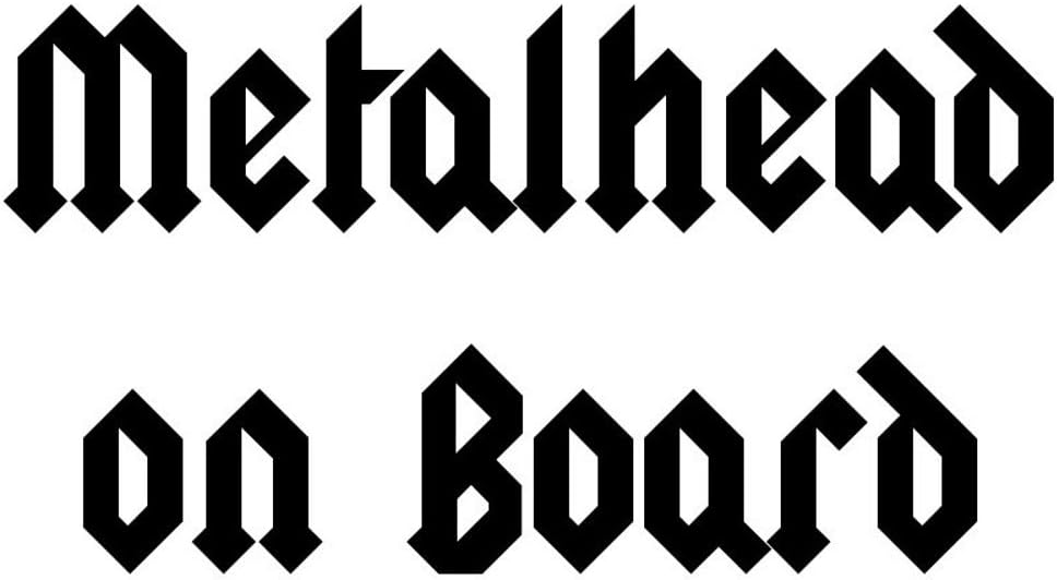 “Metalhead on Board” car sticker for heavy metal fans and their kids White