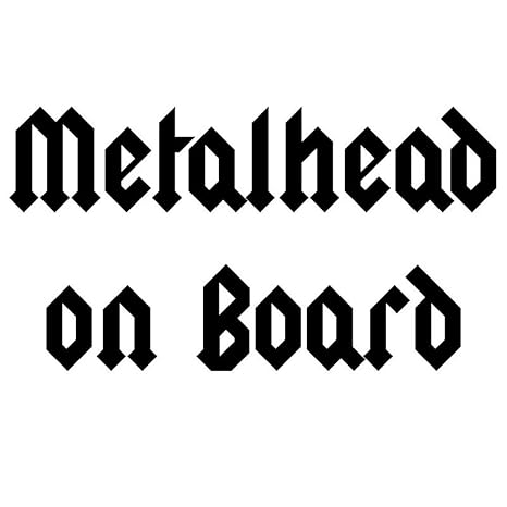 Metalhead on Board Autoaufkleber | Der Car Sticker für Heavy Metal Fans und Metal Kids (grau)