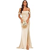 Clothfun Off The Shoulder Cowl Neck Satin Bridesmaid Dresses Long Corset Fall Prom Dresses CYN072