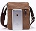 Berchirly Small Crossbody Bag Vintage Canvas Leather Messenger Pack Organizer For Women Men Travel Hiking Climbing