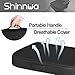 Shinnwa Seat Cushion for Office Chair, Wheelchair Seat Cushion Pad Memory Foam Extra Large Thick Chair Cushion for Truck Drivers Relieving Back Tailbone Pain (19 X 17 X 3 inches)