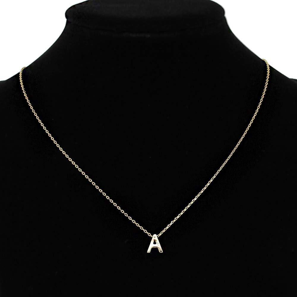 Amazon Com Me Plus Petite Initial Letter Alphabet Pendant Charm Gold Dipped Necklace Gold Silver Rosegold 23 Letters A Gold Jewelry