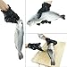 POSA Palmyth 2 Cut Fingers Fishing Gloves Skidproof Sun Protection Fishing Tackle for Fly Fishing Ice Fishing Hunting Riding Cycling (Black-XL)
