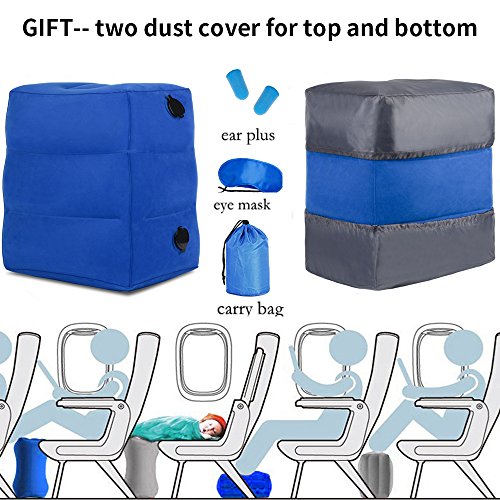 Buy HAOBEI Inflatable Travel Pillow Foot Rest for Plane, MultiFunction