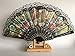 HUNANBANG 1 Dozen 12 Pieces Folding Hand Fans Church Wedding Gift, Party Favors, DIY Decoration Gift Size9 Wholesale 12pack (Flower)