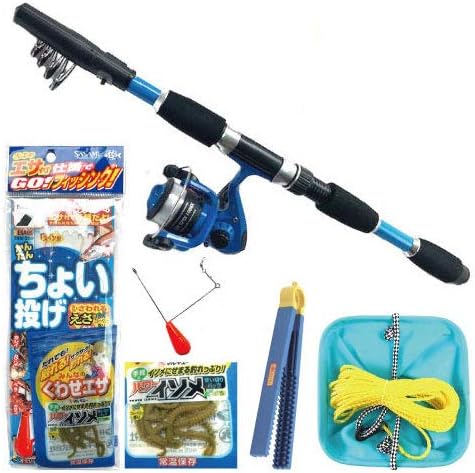 つり具ten 海釣り セット 堤防釣り用 仕掛け エサ付 釣り竿セット 初心者 子供 ちょい投げ Club Ten ロッド リールセット Amazon