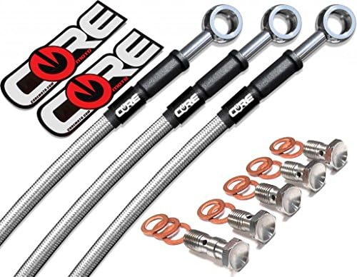 Core Moto - Yamaha YZF R1 2002-2003 Performance Brake lines Front and Rear Combo -Stainless Steel