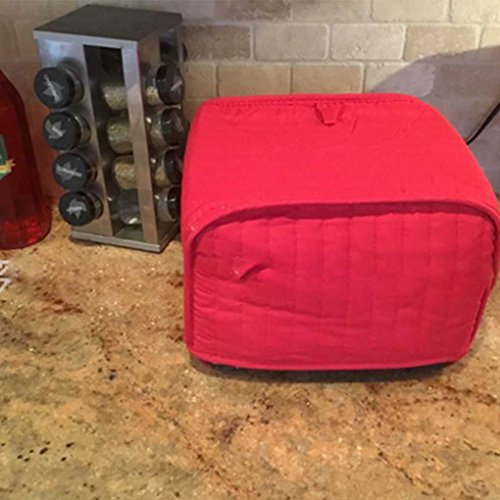 Miaomiaogo Home Kitchen Cotton Cloth Dustproof Bread Maker Machine Toaster Cover-up Case Shade Hood Cover Protector White&2pcs 11.5x8x8in
