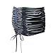 TIAOBU Womens Shiny Metallic Pleated Clubwear Party Mini Skirt with Inside Panty Black, One Size