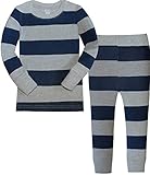 Boys Striped Pajamas Christmas Children PJs Gift Set 100% Cotton Kids Pyjamas