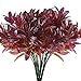 GTIDEA 4pcs Fake Plants Artificial Greenery Shrubs Plastic Red Bushes House Office Garden Patio Yard Indoor Outdoor Decor