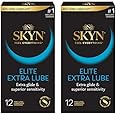 SKYN Elite Extra Lube – Ultra-Thin, Lubricated Latex-Free Condoms – Ultra-Silky Lubrication for Maximum Comfort​, 12 Count (Pack of 2)