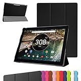 Google Chromebook Pixel C 10.2 Slim Shell Case,Mama Mouth Ultra Slim Lightweight 3-folding PU Leather Standing Cover For 10.2