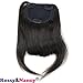 Voloria #2 Brazilian Human Hair Clip-in Hair Bang Full Fringe Short Straight Hair Extension for women 6-8inch