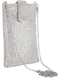 Evening Handbags Clutch Purses for Women Crystal Rhinestone Small Crossbody Bag Cell Phone Purse Wallet in ABcolour