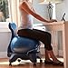 Gaiam Classic Balance Ball Chair – Ergonomic Stability Chair for Desk & Office | Yoga Ball Seat with Base, Air Pump, & Exercise Guide | Improves Posture & Core Strength (300 lb Capacity)