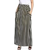 NREALY New Women's Casual Striped Ankle-Length
