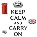 ROOMMATES RMK1782SCS Keep Calm and Carry On Peel and Stick Wall Decals, 12 Count