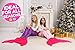 Cuddly Blankets Mermaid Tail Blanket - Super Soft and Warm Polar Fleece Fabric Blanket Perfect for Kids and Teens (Ages 3-12) (Dark Purple and Hot Pink)
