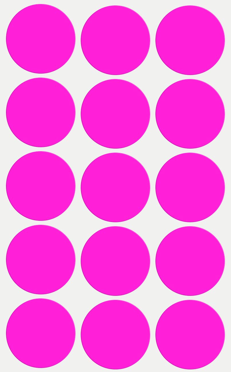 Royal Green Colour Coding Dot Labels Bright Neon Pink Coloured Sticker 30mm (3 cm) 225 Pack